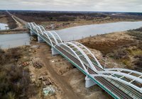 Most na Bugu, 10.12.2019 r. fot. Tomasz Nizielski. Źródło: PKP Polskie Linie Kolejowe S.A.
