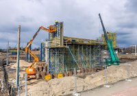 Budowa wiaduktu w Małkini - Marzec 2021