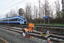Prace torowe w Czyżewie.