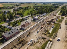 Stacja Czyżew - budowa tunelu na stacji fot Łukasz Bryłowski PKP Polskie Linie Kolejowe SA.