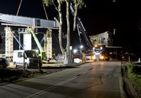 Budowa wiaduktu kolejowego w Mokrej Wsi - Kwiecień 2022