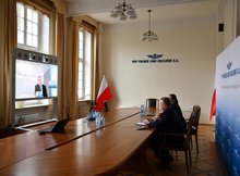 Wideokonferencja PKP Polskich Linii Kolejowych S.A. i Ambasadora Estonii w Polsce