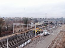 Ełk - sprzęt pracuje na torach, fot. Paweł Chamera PKP Polskie Linie Kolejowe SA