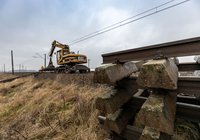 Szlak Szulborze-Czyżew - demontaż toru, km 110,7, 08.01.2021, Autor: Łukasz Bryłowski, źródło PKP Polskie Linie Kolejowe S.A.