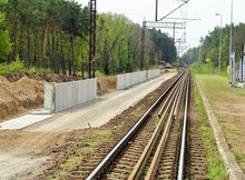 Ścianki nowego peronu na przystanku Ełk Szyba Wschód fot Andrzej Puzewicz PKP Polskie Linie Kolejowe SA