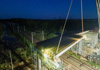 Wieczorne prace na wiadukcie drogowym na DK 627 w Małkini Górnej