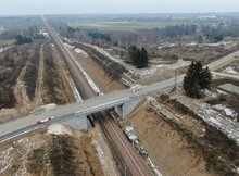 Barszczówka - budowa wiaduktu drogowego. fot. Artur Lewandowski PKP Polskie Linie Kolejowe S.A.