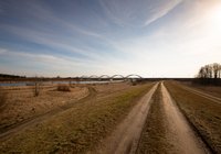 Most na Bugu, 02.03.2020 r. fot. Szymon Grochowski. Źródło: PKP Polskie Linie Kolejowe S.A.