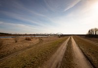 Most na Bugu, 02.03.2020 r. fot. Szymon Grochowski. Źródło: PKP Polskie Linie Kolejowe S.A.