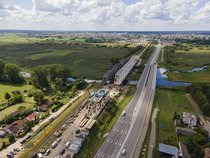 Uhowo - budowa mostów kolejowych nad Narwią fot Łukasz Bryłowski PKP Polskie Linie Kolejowe SA.