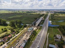 Uhowo - budowa mostów kolejowych nad Narwią fot Łukasz Bryłowski PKP Polskie Linie Kolejowe SA.